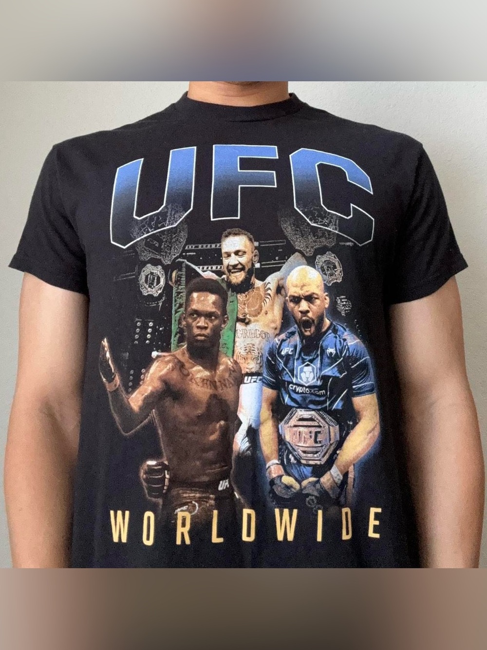 UFC Championship Worldwide Graphics Black Tee Shirt